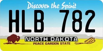 ND license plate HLB782