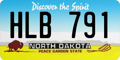 ND license plate HLB791