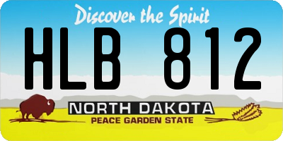 ND license plate HLB812
