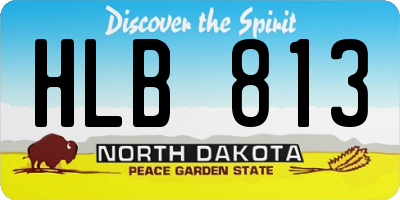 ND license plate HLB813