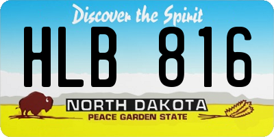 ND license plate HLB816