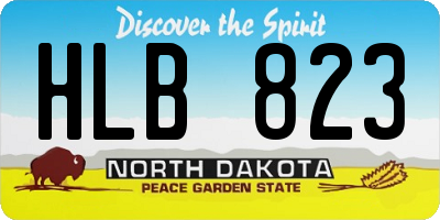 ND license plate HLB823