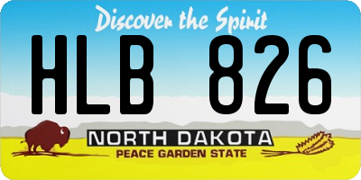 ND license plate HLB826