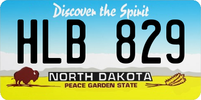 ND license plate HLB829