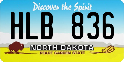 ND license plate HLB836