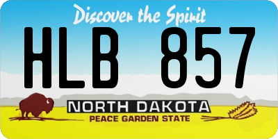 ND license plate HLB857