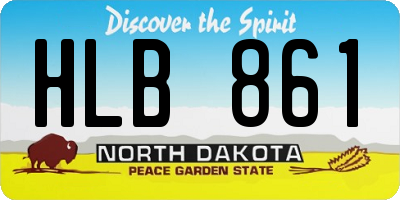 ND license plate HLB861