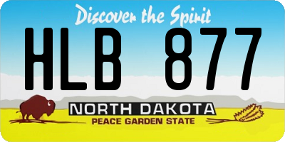 ND license plate HLB877