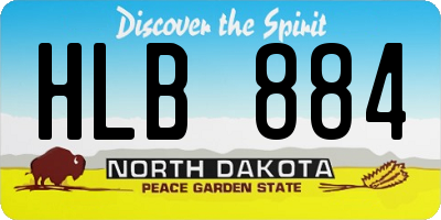 ND license plate HLB884