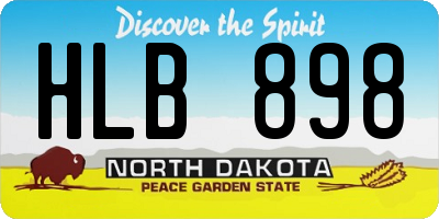 ND license plate HLB898
