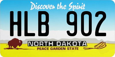 ND license plate HLB902