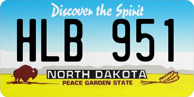 ND license plate HLB951