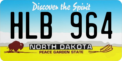 ND license plate HLB964