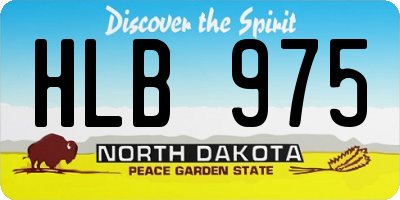 ND license plate HLB975