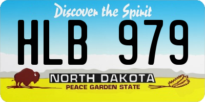 ND license plate HLB979