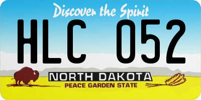 ND license plate HLC052