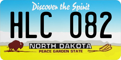 ND license plate HLC082