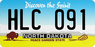 ND license plate HLC091