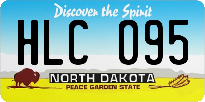 ND license plate HLC095