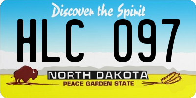 ND license plate HLC097