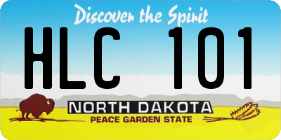 ND license plate HLC101
