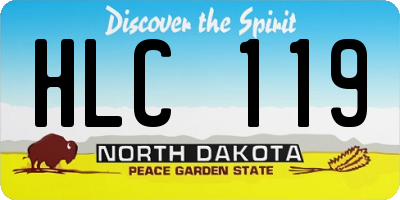 ND license plate HLC119