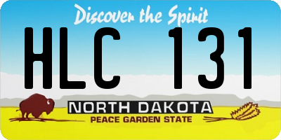 ND license plate HLC131