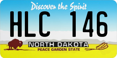 ND license plate HLC146