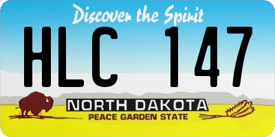 ND license plate HLC147