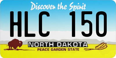 ND license plate HLC150