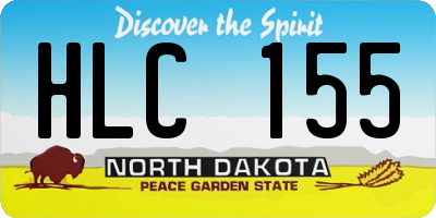 ND license plate HLC155