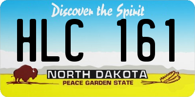 ND license plate HLC161