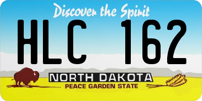 ND license plate HLC162