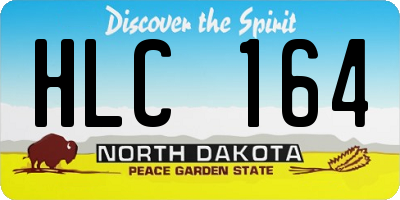 ND license plate HLC164