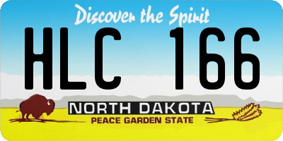 ND license plate HLC166