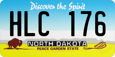 ND license plate HLC176
