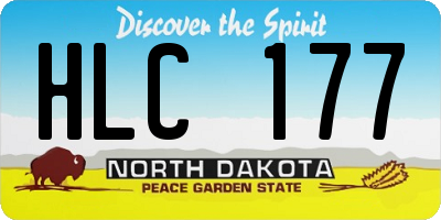 ND license plate HLC177