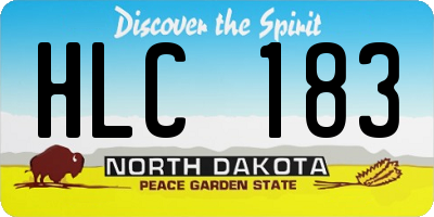ND license plate HLC183