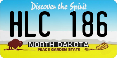 ND license plate HLC186