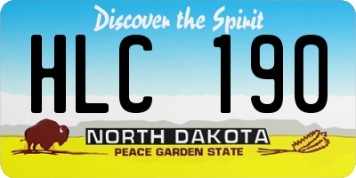 ND license plate HLC190