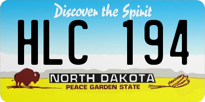ND license plate HLC194