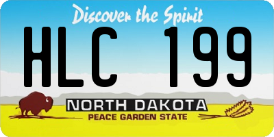 ND license plate HLC199