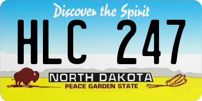 ND license plate HLC247