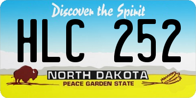 ND license plate HLC252