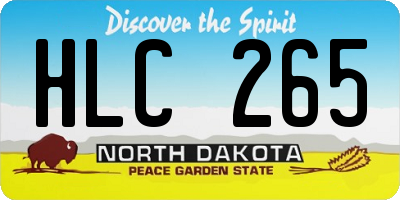 ND license plate HLC265