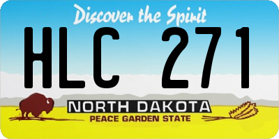 ND license plate HLC271