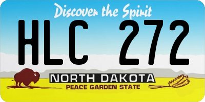 ND license plate HLC272