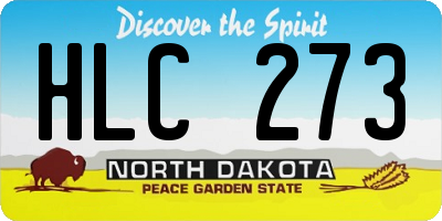ND license plate HLC273