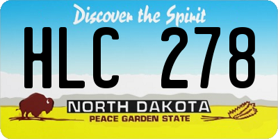 ND license plate HLC278