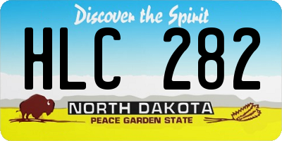 ND license plate HLC282